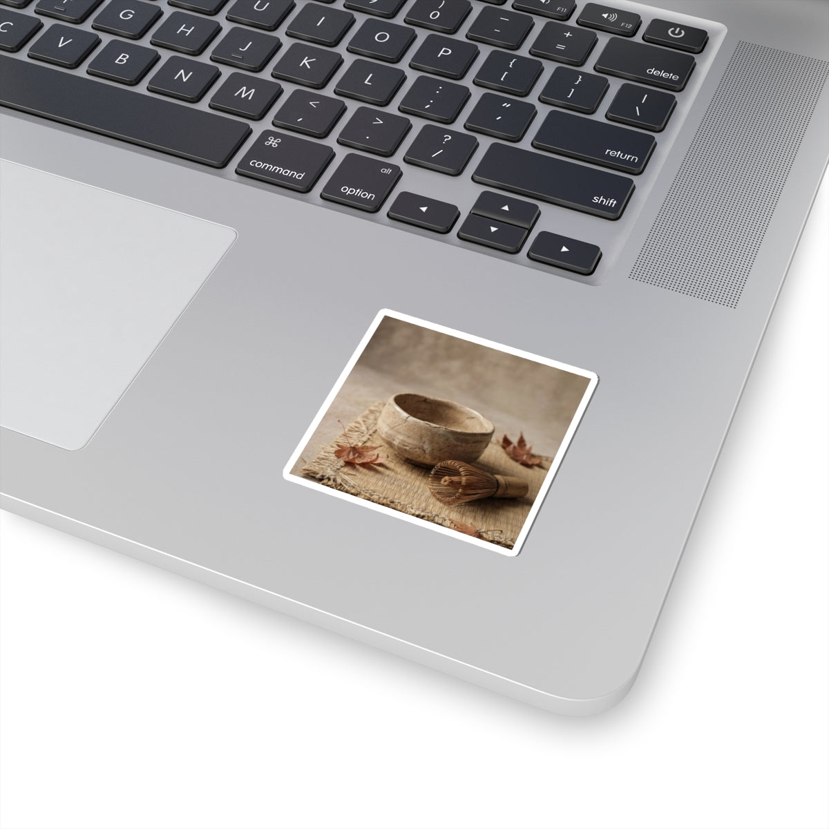 Tea Ceremony Texture Sticker | Elegant Japandi Art Art Print