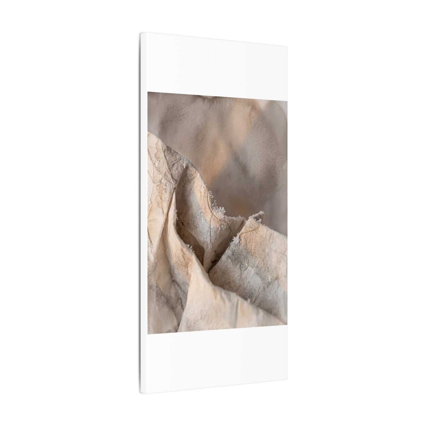 Japandi Paper Fold in Candlelight | Watercolor Canvas Art