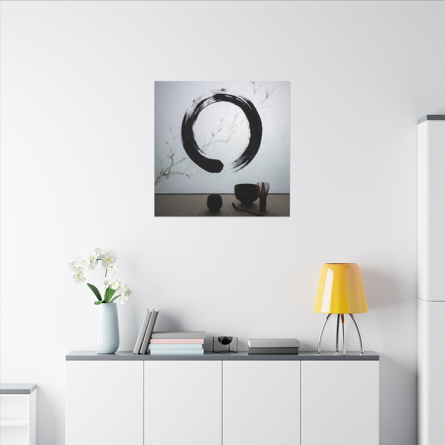 Tea Ceremony Enso Canvas Art | Peaceful Zen Art