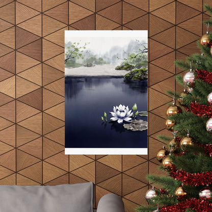 Lotus Flower Spring Wall Art Print | Zen Calm Design