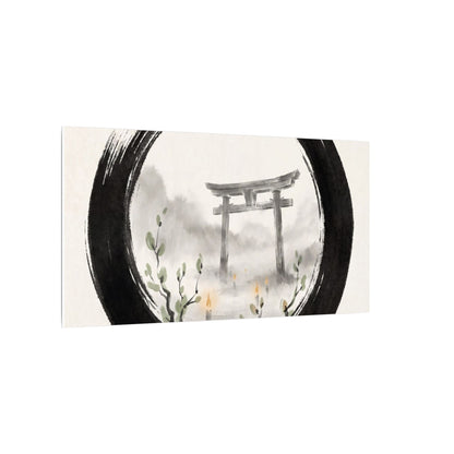 Spring Torii Gate Enso Canvas Art | Tranquil Decor