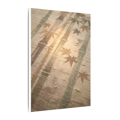Autumn Bamboo Grove Japanese Pattern Canvas Art | Neutral Decor