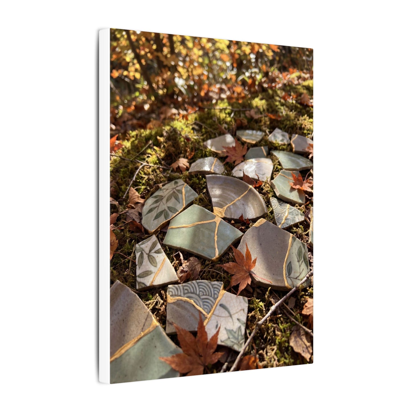 Broken Pottery Japanese Pattern Canvas Art | Elegant Japandi Art