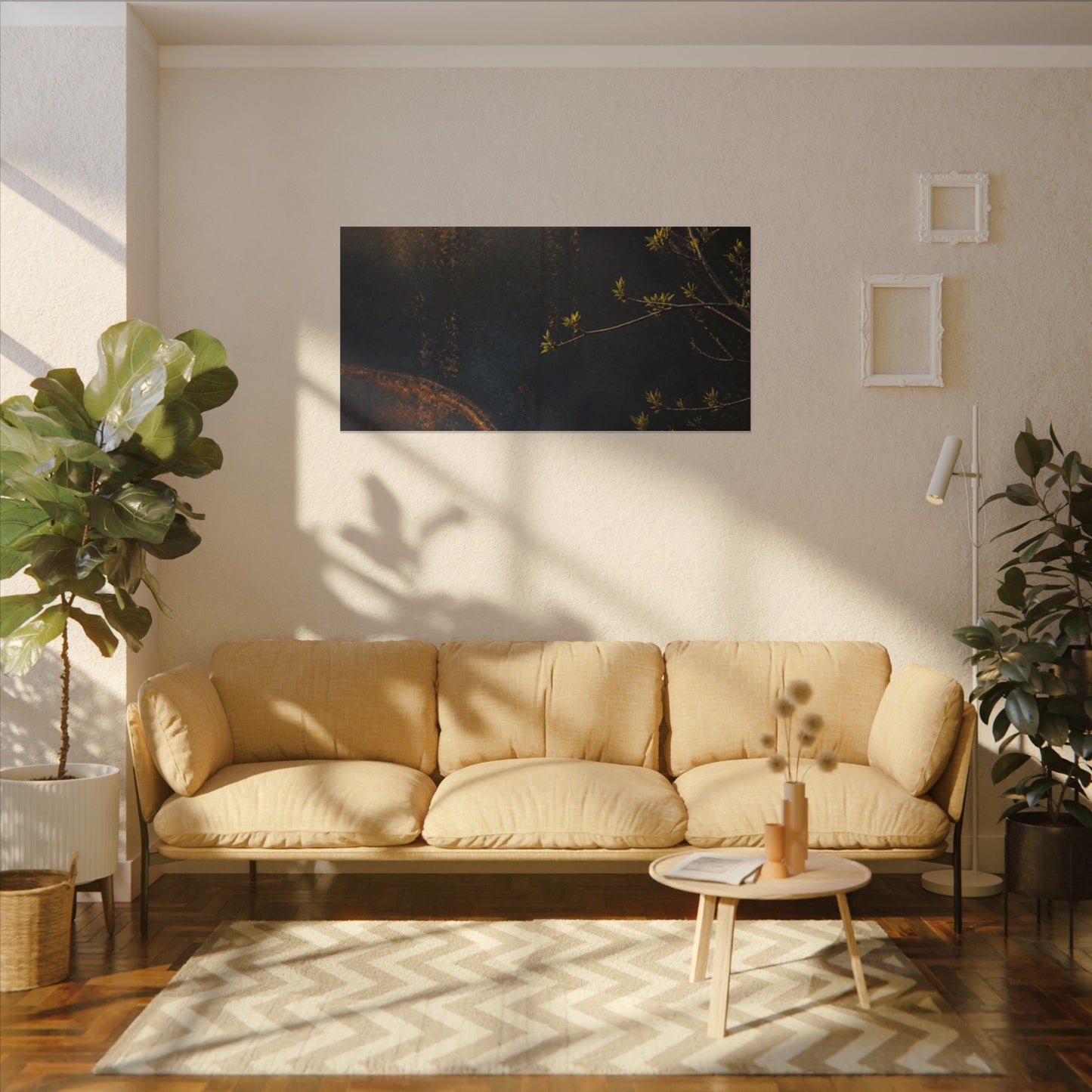 Spring Rust Patina Dark Texture Canvas Art | Moody Decor