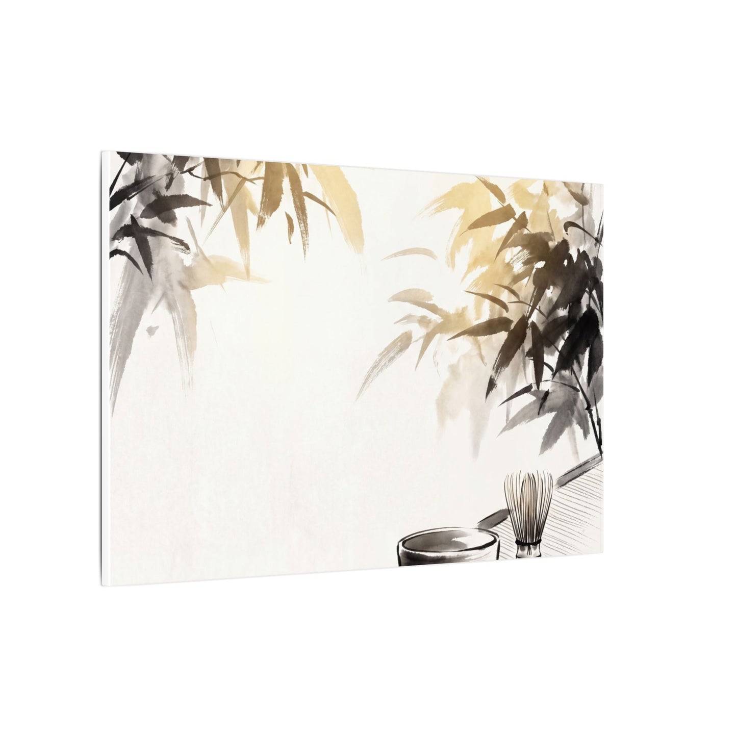 Tea Ceremony Sumi E Canvas Art | Serene Zen Art
