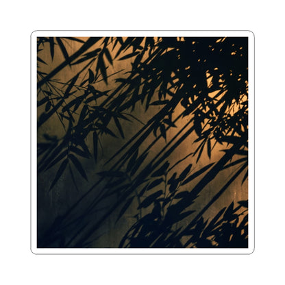 Shadow Play Summer Sticker | Dark Japandi Sophisticated Design Art Print