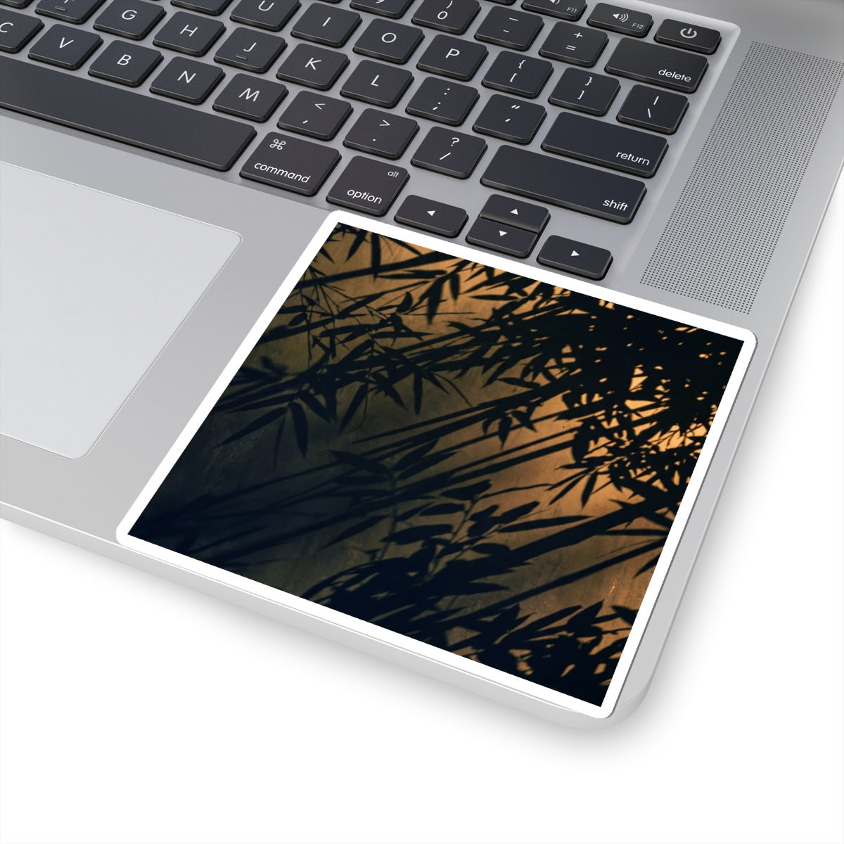 Shadow Play Summer Sticker | Dark Japandi Sophisticated Design Art Print