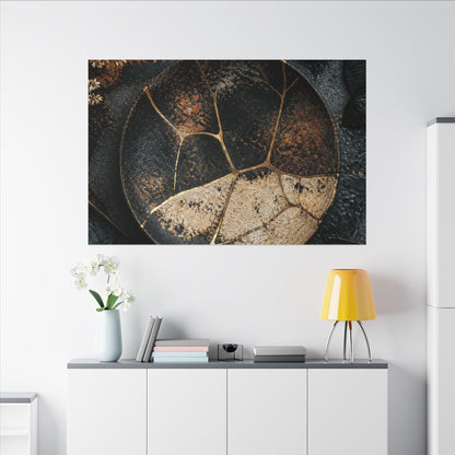 Kintsugi Rust Patina in Dawn | Gold Repair Canvas Art