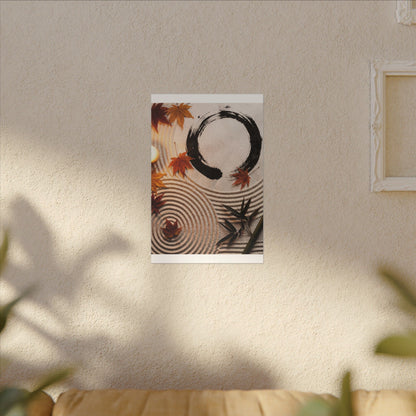 Tranquil Rock Garden Canvas Art - Enso Zen