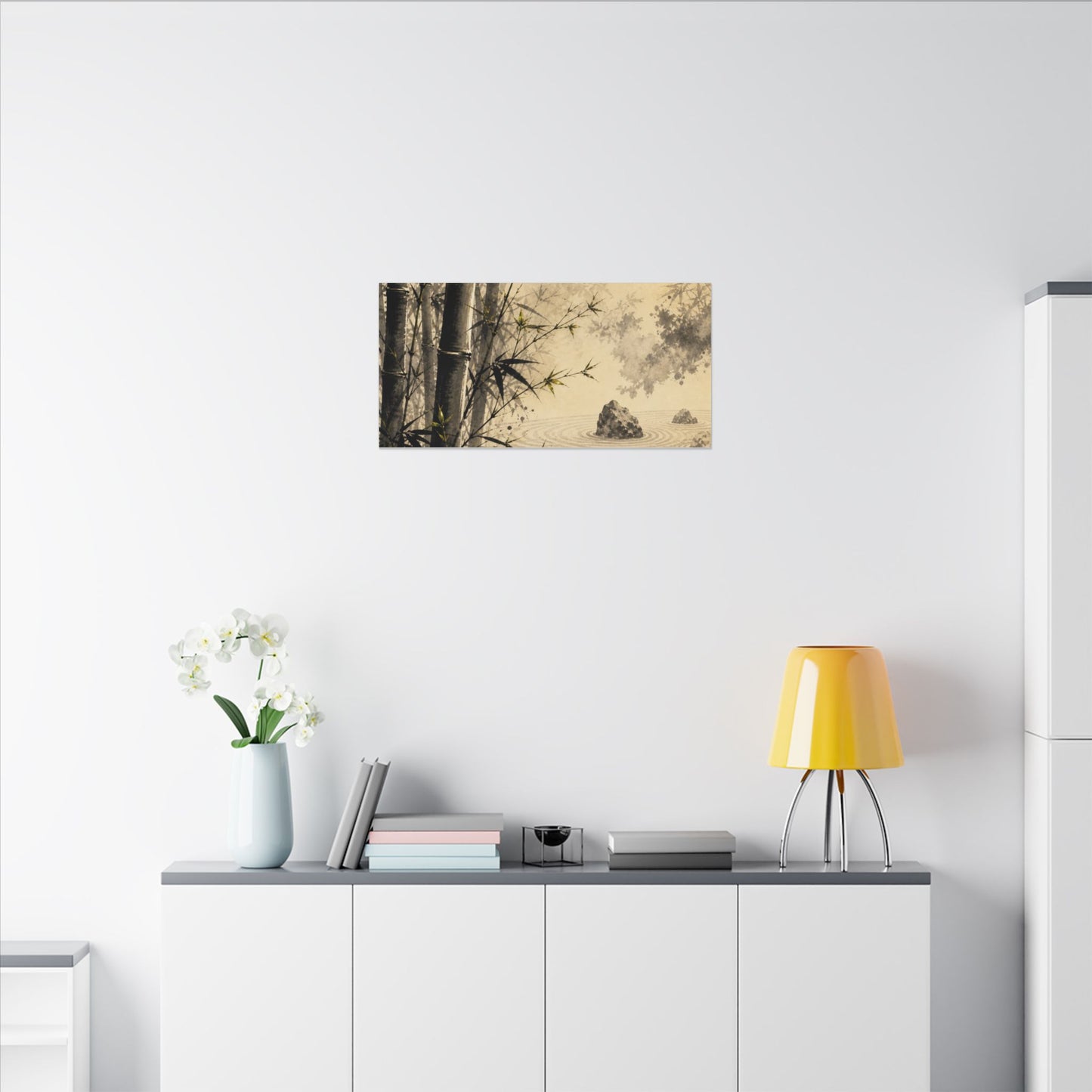 Peaceful Bamboo Grove Canvas Art - Karesansui Zen