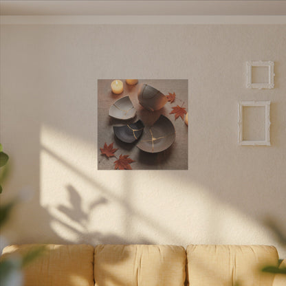 Candlelight Broken Pottery Canvas Art - Japandi Ma