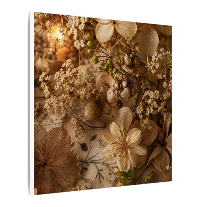Spring Dried Flowers Japanese Pattern Canvas Art | Earthy Decor
