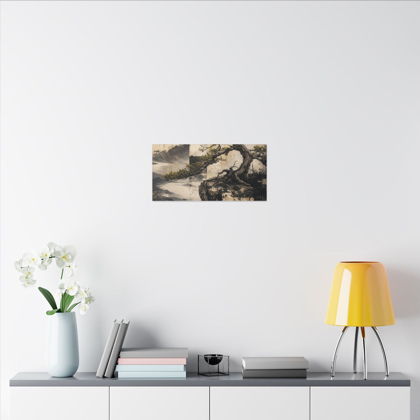 Golden Hour Pine Tree Canvas Art - Japandi Datsuzoku
