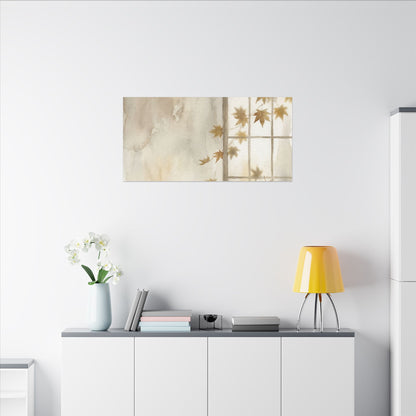 Warm Shoji Screen Canvas Art - Watercolor Japandi