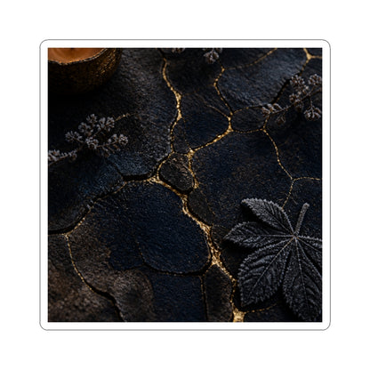 Cracked Earth Sticker | Winter Dark Japandi Moody Minimal Art