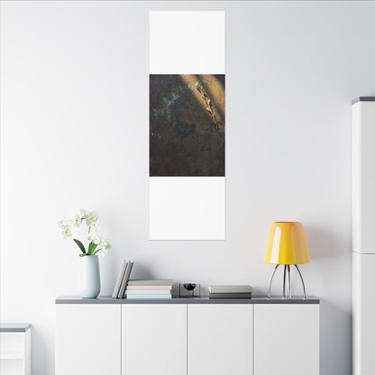 Golden Hour Rust Patina Canvas Art - Dark Japandi Ma