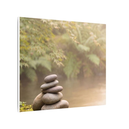 Cozy River Stones Canvas Art - Japanese Pattern Japandi