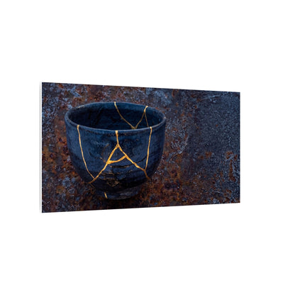 Rust Patina Winter Canvas Art | Kintsugi Healing Design