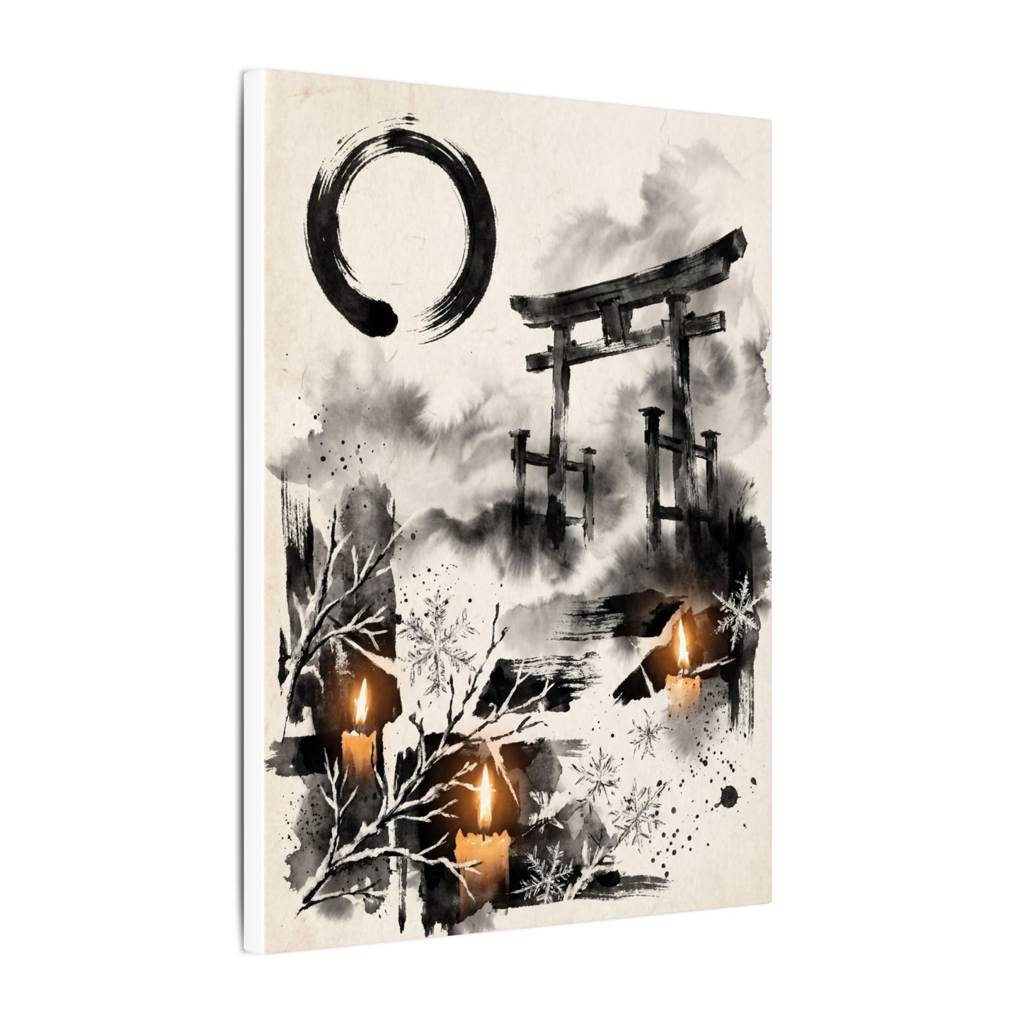 Candlelight Torii Gate Canvas Art - Zen Datsuzoku