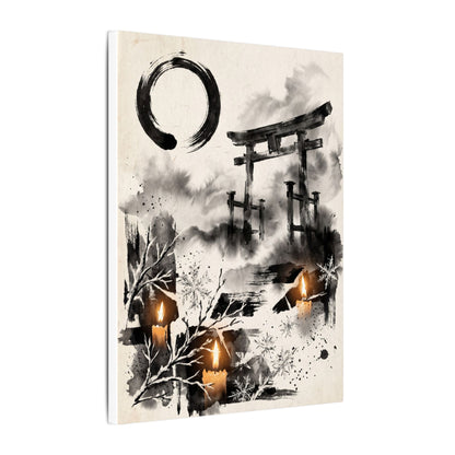Candlelight Torii Gate Canvas Art - Zen Datsuzoku