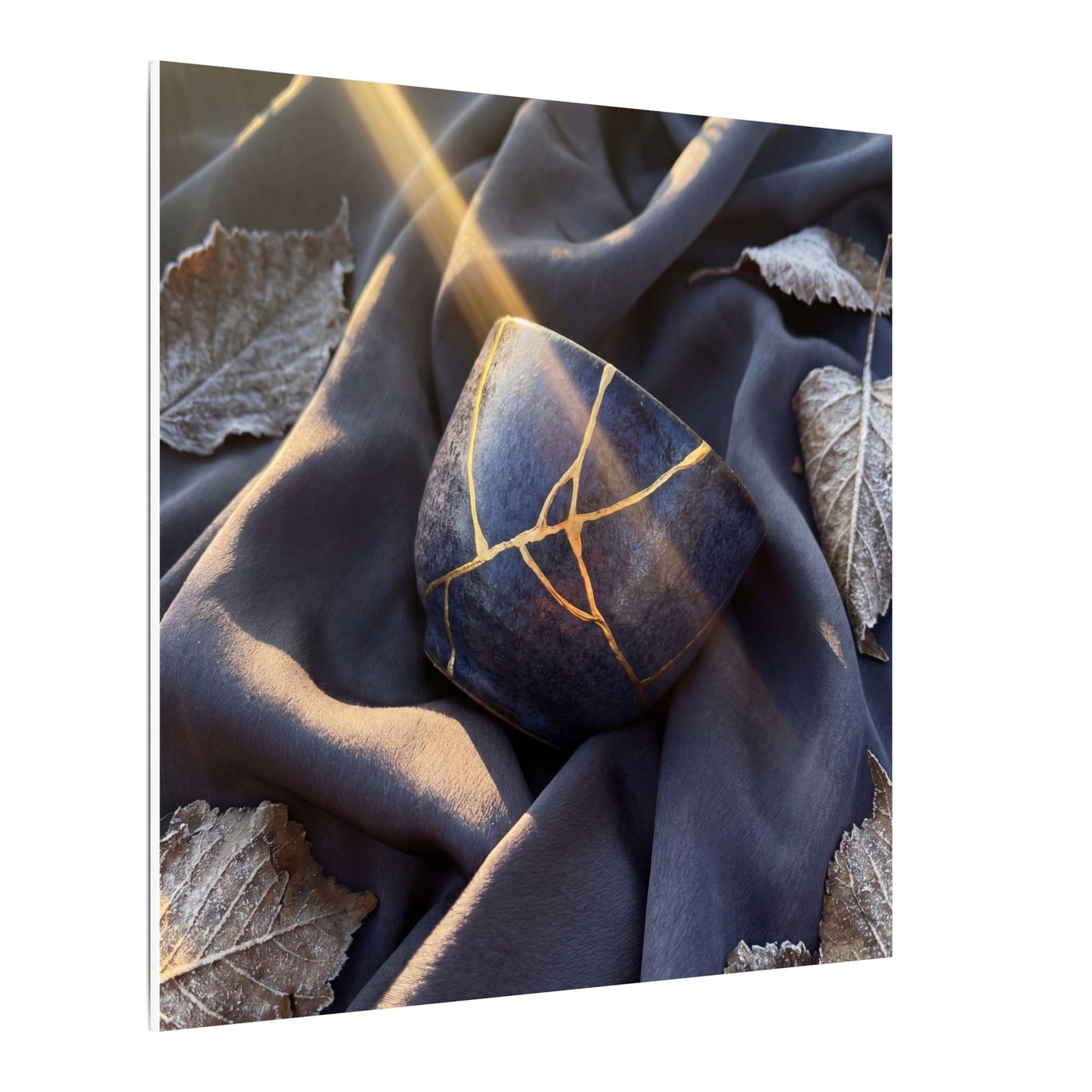 Winter Silk Drape Gold Repair Canvas Art | Artful Decor
