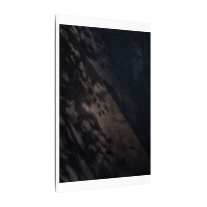Shadow Play Winter Canvas Art | Dark Japandi Moody Design