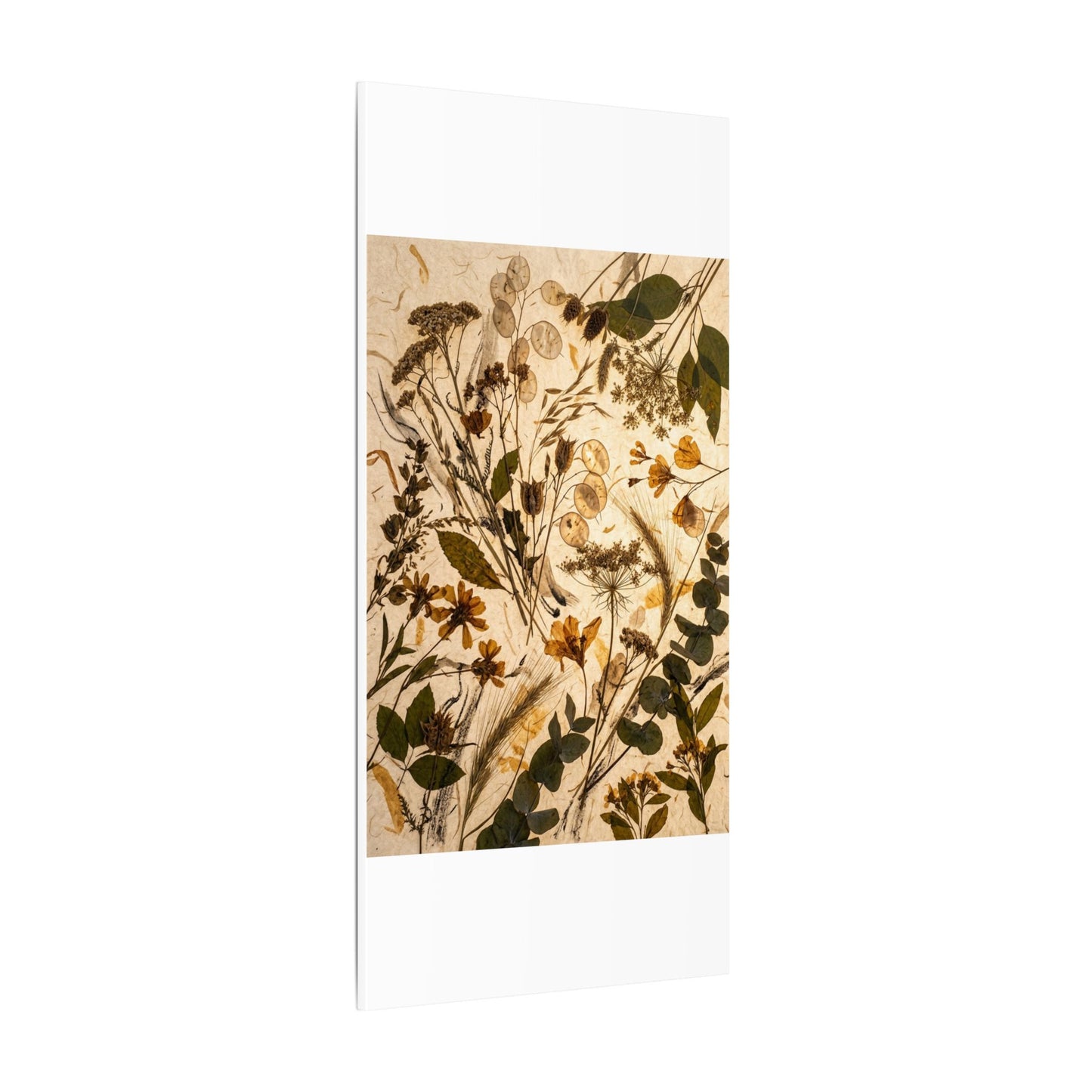 Dried Flowers Summer Canvas Art | Japandi Neutral Design