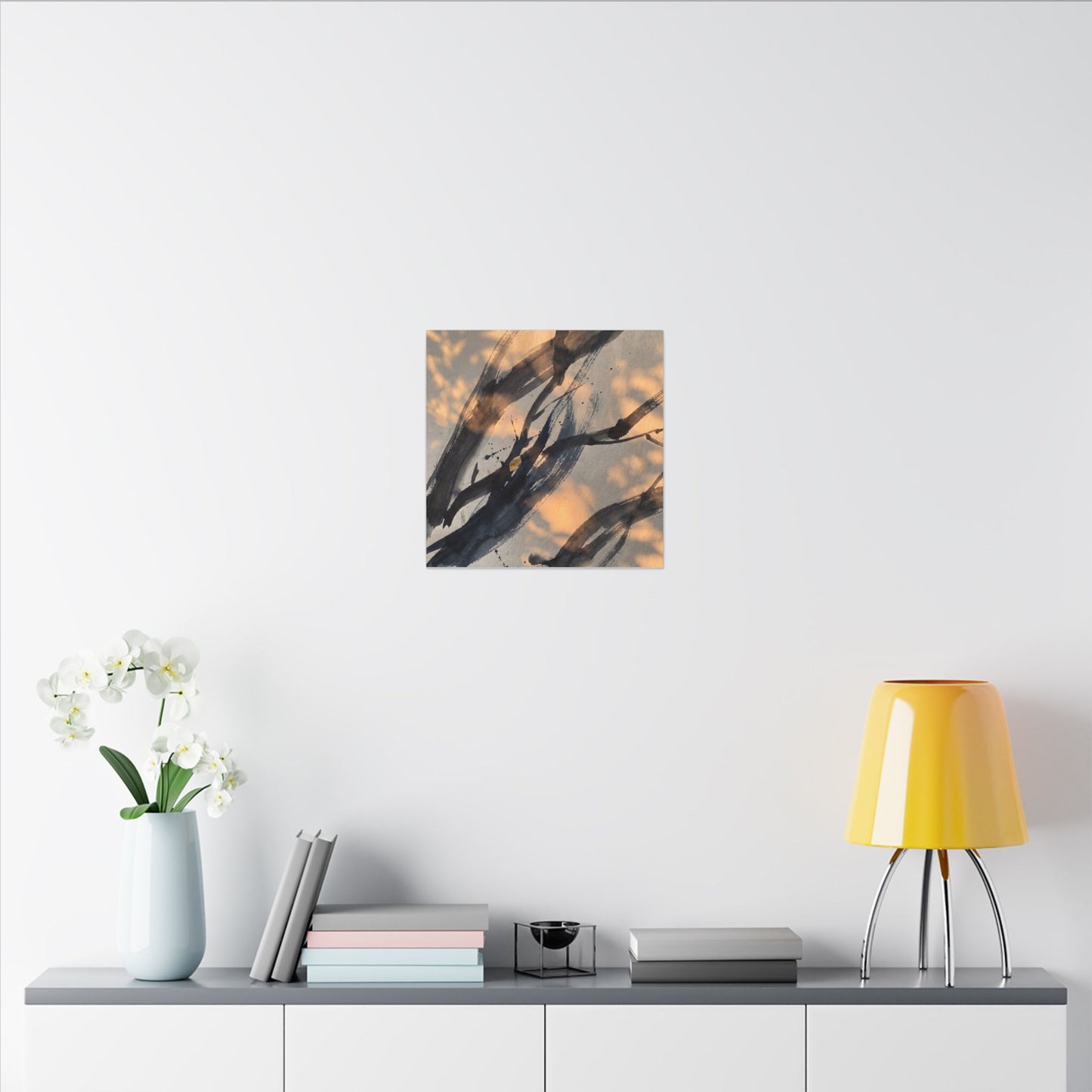 Datsuzoku Ink Brushstroke Canvas Art - Dark Japandi Shadow Zen