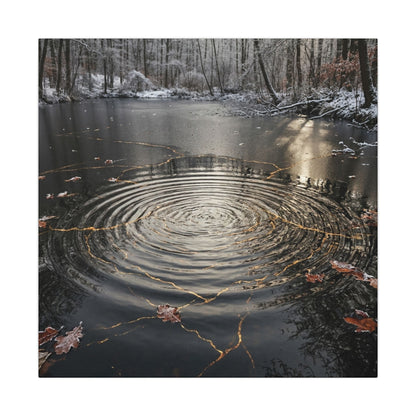 Water Ripple Broken Beauty Canvas Art | Artful Kintsugi Art