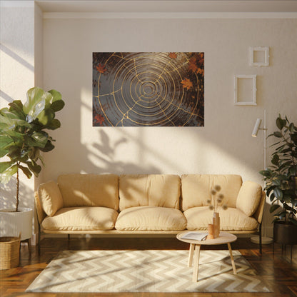 Artful Water Ripple Canvas Art - Gold Vein Kintsugi