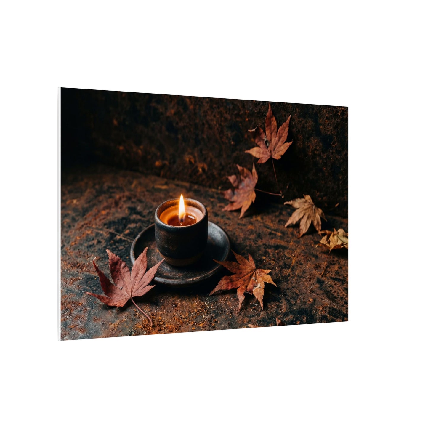 Autumn Rust Patina Shadow Zen Canvas Art | Sophisticated Decor