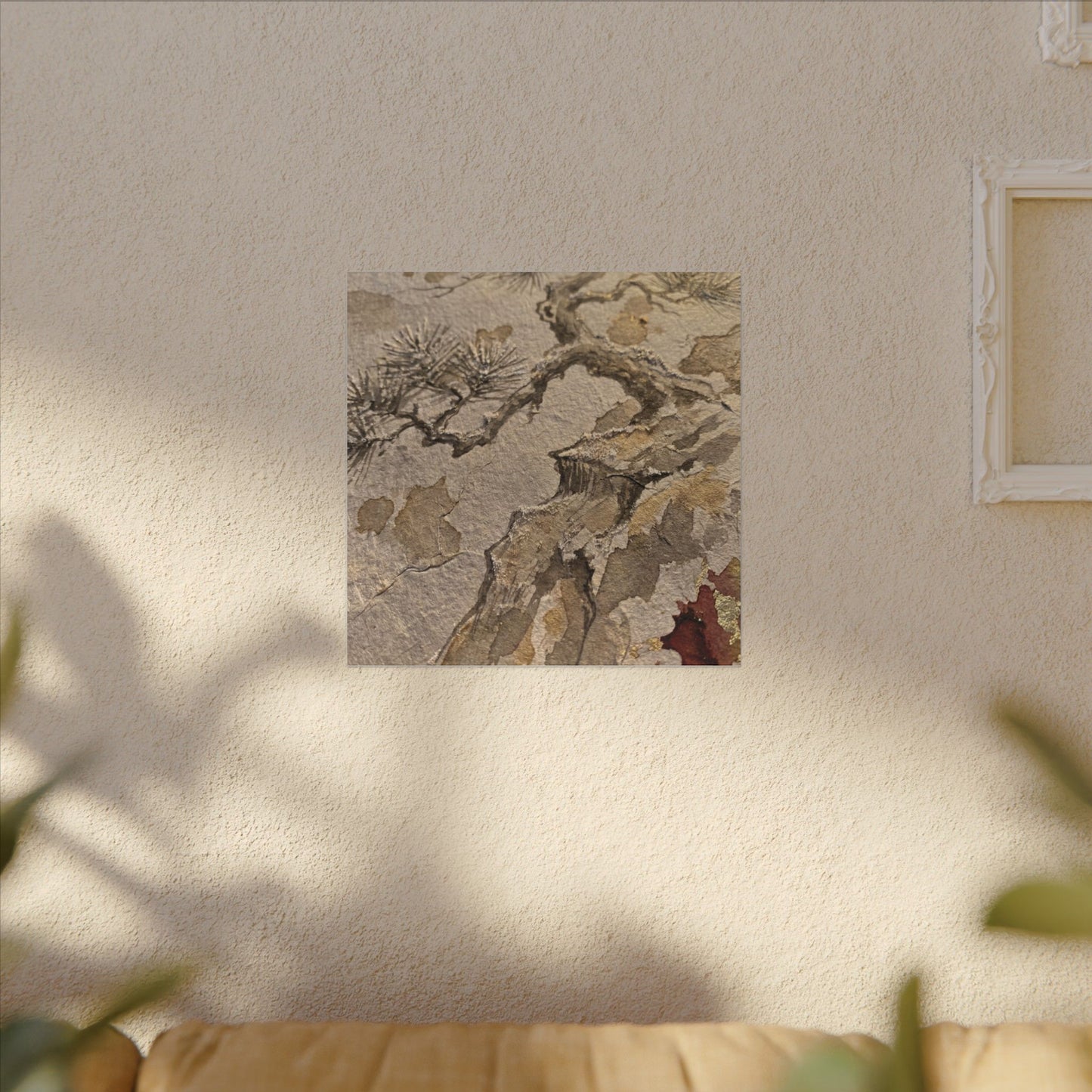 Pine Tree Canvas Art | Winter Japandi Japanese Pattern Art