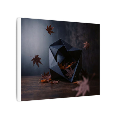 Dark Japandi Paper Fold in Dawn | Shadow Zen Canvas Art