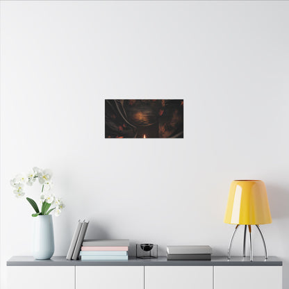 Silk Drape Autumn Canvas Art | Dark Japandi Moody Design