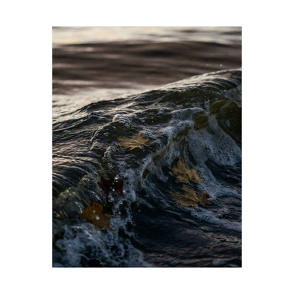 Mono No Aware Ocean Wave Wall Art Print - Dark Japandi Moody Minimal