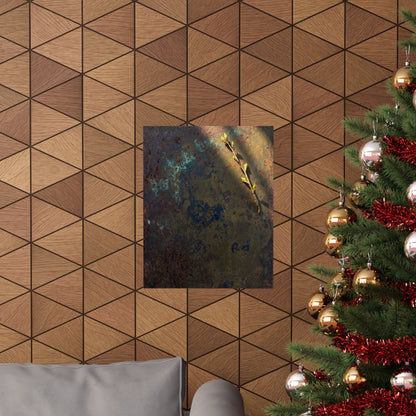 Rust Patina Spring Wall Art Print | Dark Japandi Luxurious Design