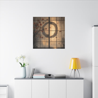 Shoji Screen Texture Canvas Art | Earthy Japandi Art