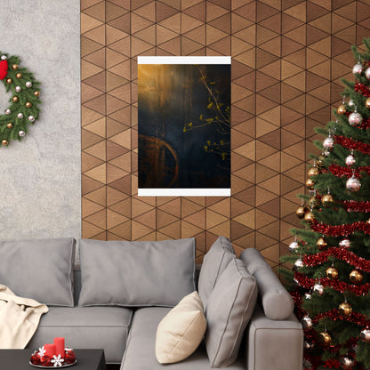 Golden Hour Rust Patina Wall Art Print - Dark Japandi Ma