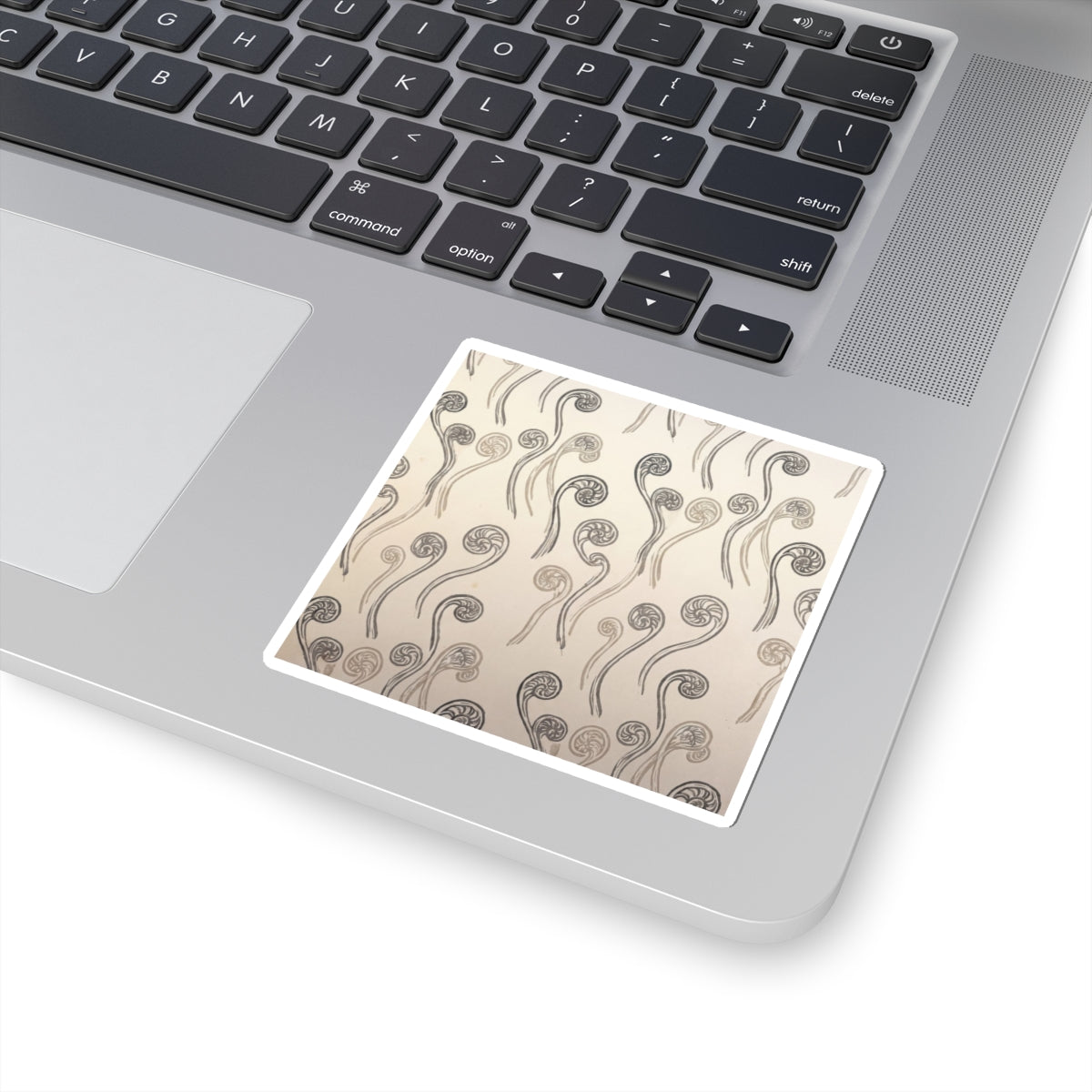 Summer Fern Unfurling Japanese Pattern Sticker | Neutral Decor