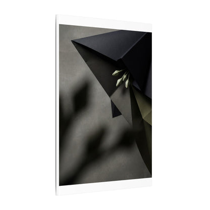 Paper Fold Moody Minimal Canvas Art | Luxurious Dark Japandi Art