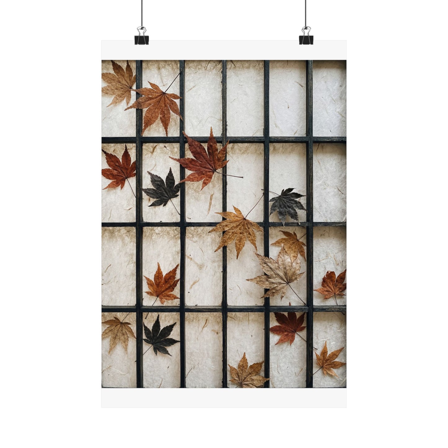Shoji Screen Texture Wall Art Print | Elegant Japandi Art Art Print