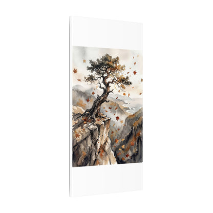 Autumn Pine Tree Watercolor Canvas Art | Warm Decor