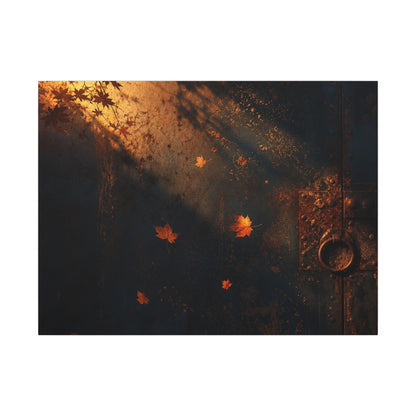 Dark Japandi Rust Patina in Golden Hour | Shadow Zen Canvas Art