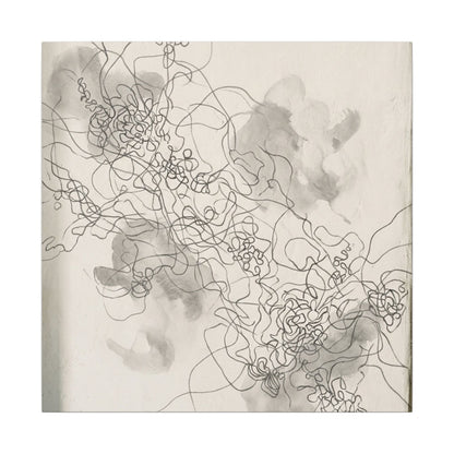 Shadow Play Spring Canvas Art | Dark Japandi Sophisticated Design
