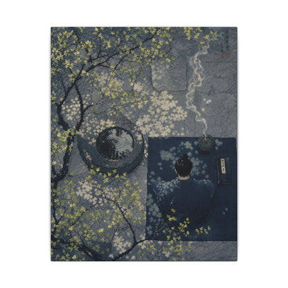 Spring Incense Smoke Ukiyo E Inspired Canvas Art | Tranquil Decor
