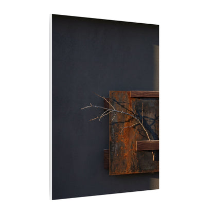 Ma Rust Patina Canvas Art - Dark Japandi Dark Texture