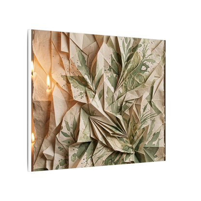 Japandi Paper Fold in Candlelight | Texture Canvas Art