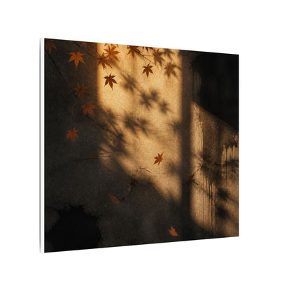 Shadow Play Canvas Art | Autumn Dark Japandi Charcoal Ink Art