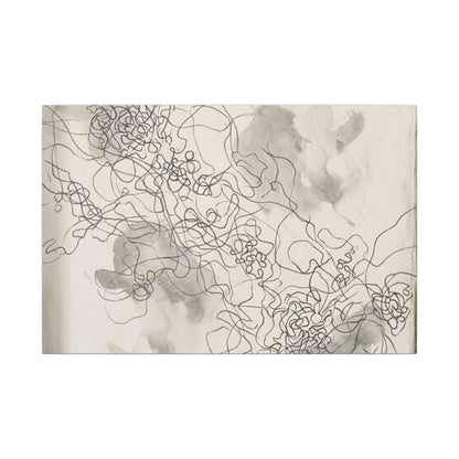 Shadow Play Spring Canvas Art | Dark Japandi Sophisticated Design