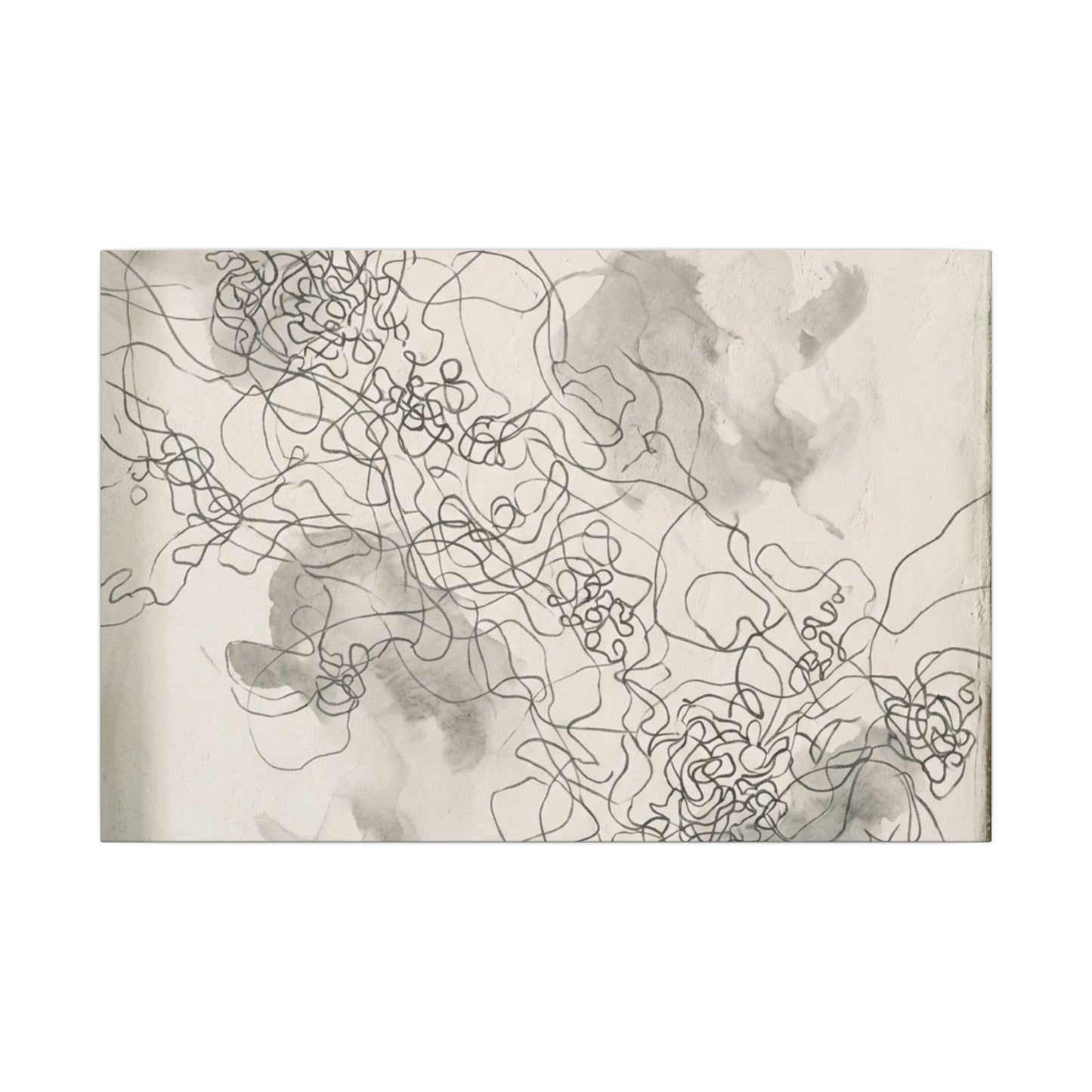 Summer Shadow Play Minimal Line Canvas Art | Earthy Decor
